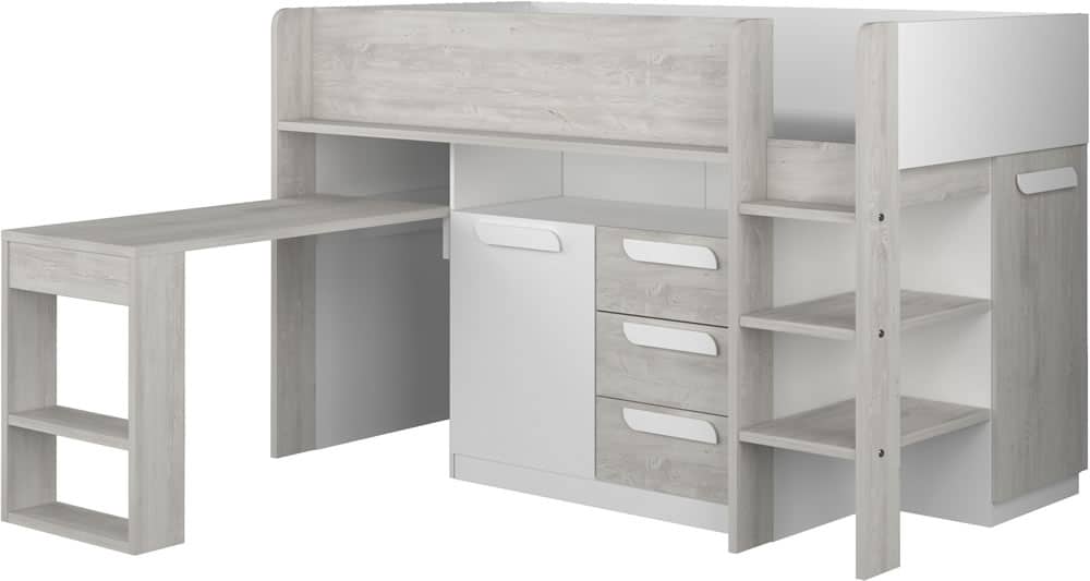 mid sleeper with wardrobe and drawers