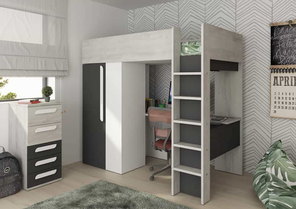 high sleeper cabin bed with desk