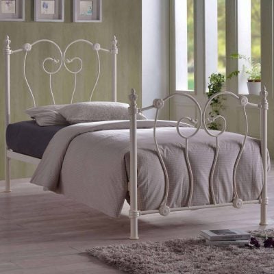 Time Living Inova Ivory Metal Bed Frame The Home and Office Stores 2