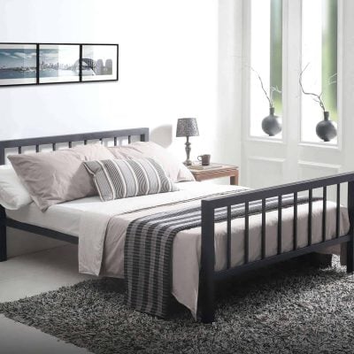 Time Living Metro Black Metal Bed Frame The Home and Office Stores