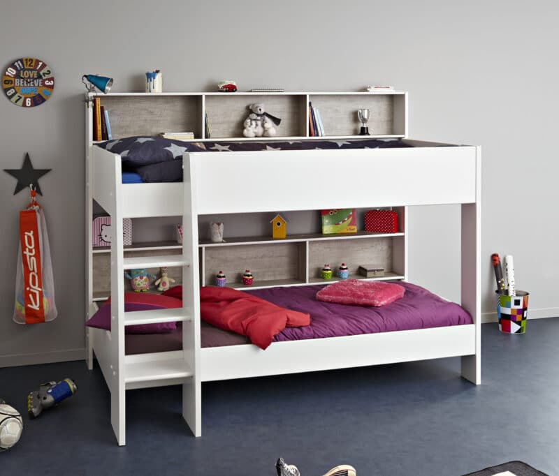 Parisot Tam Tam 3 Bunk Bed White Grey The Home and Office Stores