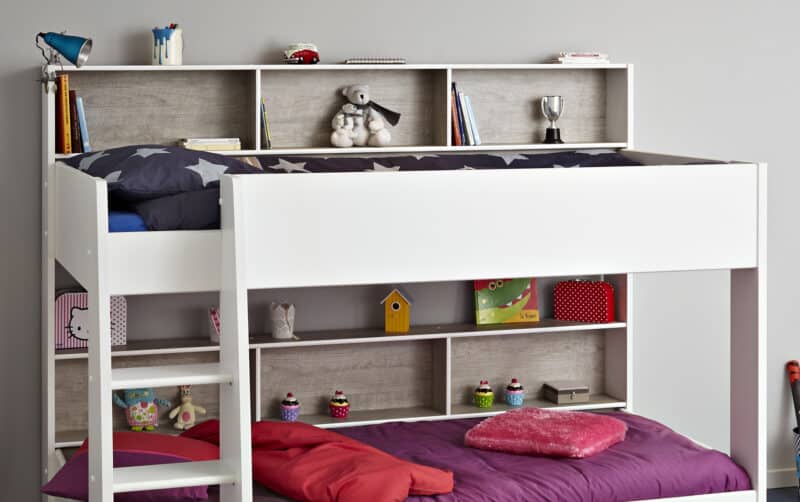 Parisot Tam Tam 3 Bunk Bed White Grey The Home and Office Stores