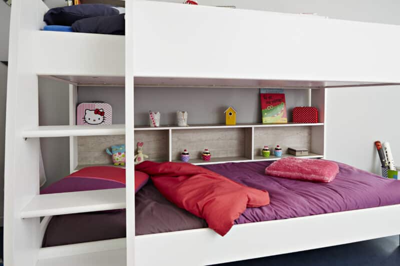 Parisot Tam Tam 3 Bunk Bed White Grey The Home and Office Stores
