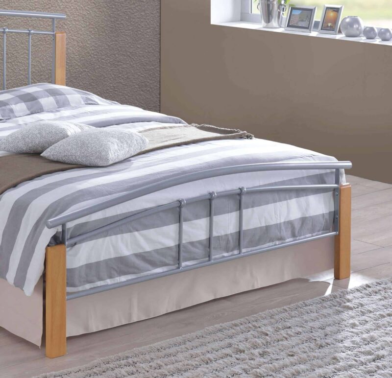 Time Living Tetras Silver Metal Bed Frame The Home and Office Stores