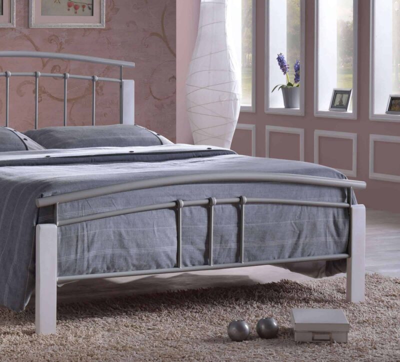Time Living Tetras Silver Metal Bed Frame The Home and Office Stores