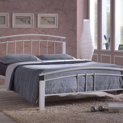 Time Living Tetras White Metal Bed Frame The Home and Office Stores