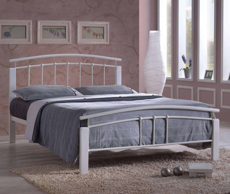 Time Living Tetras White Metal Bed Frame The Home and Office Stores 2