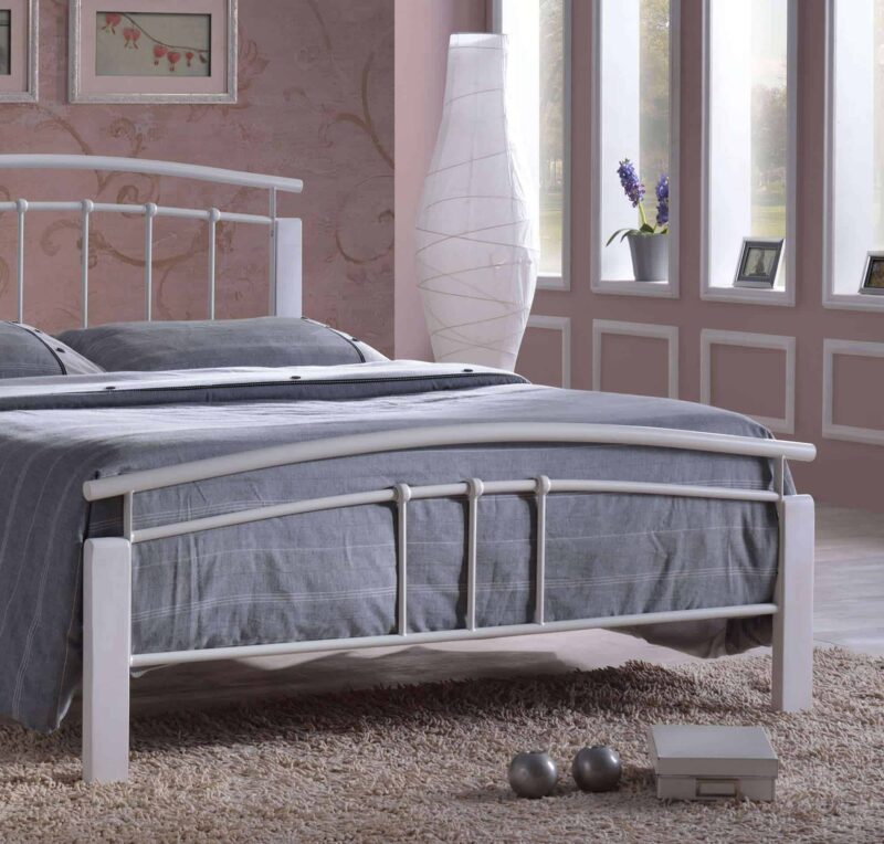 Time Living Tetras White Metal Bed Frame The Home and Office Stores