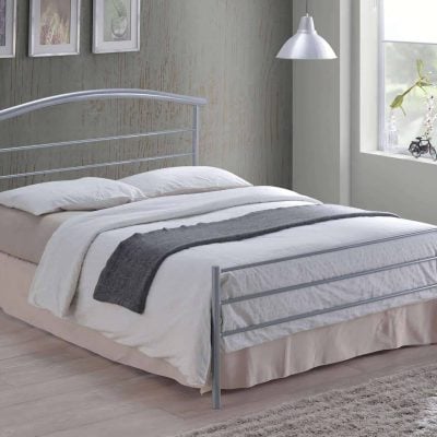 Time Living Brennington Silver Metal Bed Frame The Home and Office Stores