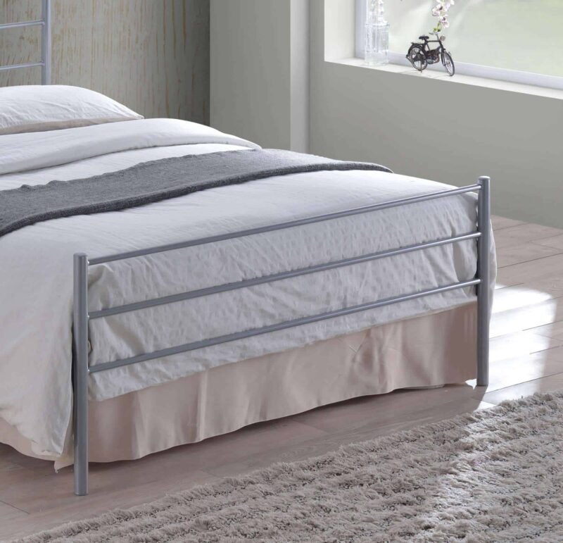Time Living Brennington Silver Metal Bed Frame The Home and Office Stores