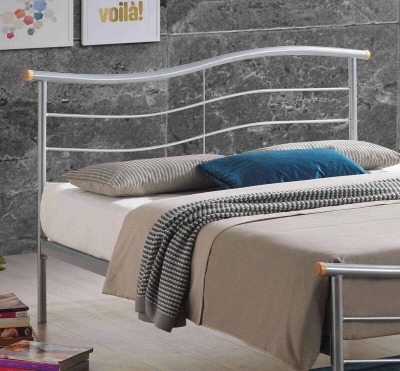 Time Living Waverley Silver Metal Bed Frame The Home and Office Stores