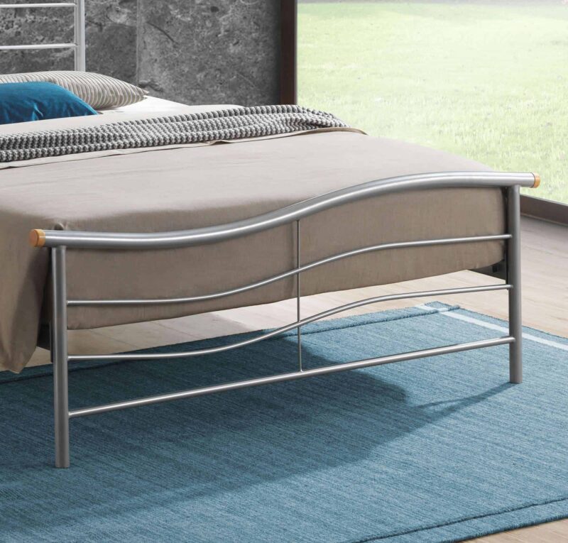 Time Living Waverley Silver Metal Bed Frame The Home and Office Stores