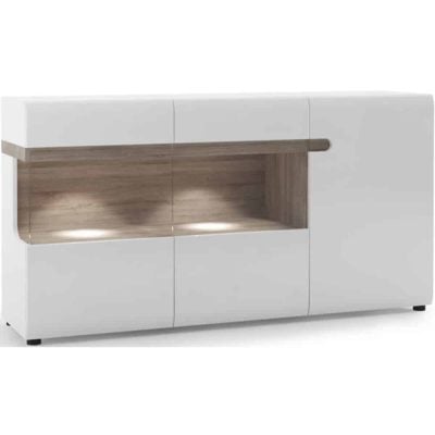 Furniture To Go Chelsea 3 Door Glazed Sideboard The Home and Office Stores