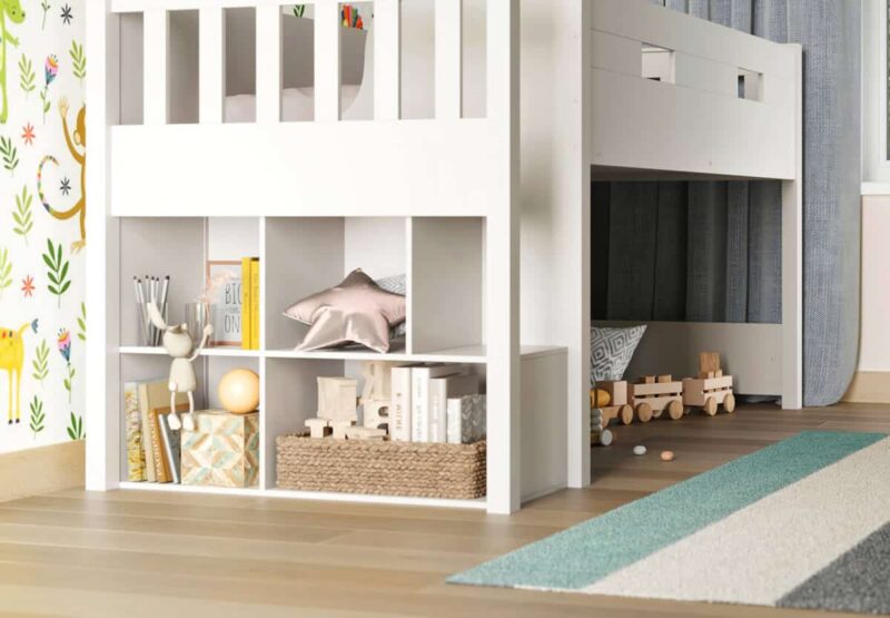 Flair Furnishings Charlie Mid Sleeper Bed Set White The Home and Office Stores