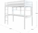 Hit 10 High Sleeper Bed with Long Desk The Home and Office Stores