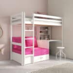 Hit 7 High Sleeper Bed with Pink Chair Bed