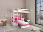 Hit 7 High Sleeper Bed with Pink Chair Bed The Home and Office Stores