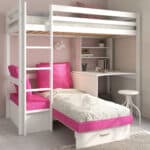 Hit 7 High Sleeper Bed with Pink Chair Bed The Home and Office Stores