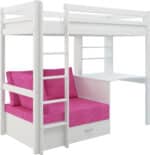 Hit 7 High Sleeper Bed with Pink Chair Bed The Home and Office Stores