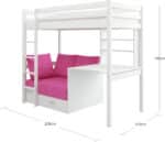 Hit 7 High Sleeper Bed with Pink Chair Bed The Home and Office Stores