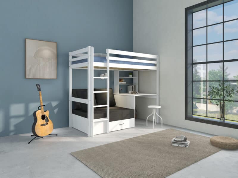 Hit 8 High Sleeper Bed with Black Chair Bed The Home and Office Stores