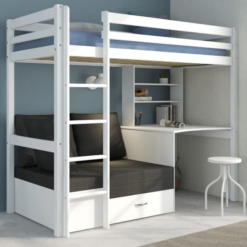 Hit 8 High Sleeper Bed with Black Chair Bed The Home and Office Stores