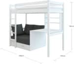 Hit 8 High Sleeper Bed with Black Chair Bed The Home and Office Stores