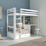 Hit 9 High Sleeper Bed with Grey Chair Bed