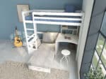 Hit 9 High Sleeper Bed with Grey Chair Bed The Home and Office Stores