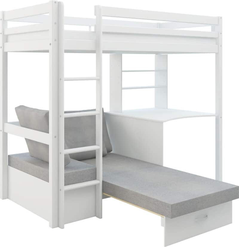 Hit 9 High Sleeper Bed with Grey Chair Bed The Home and Office Stores