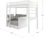 Hit 9 High Sleeper Bed with Grey Chair Bed The Home and Office Stores