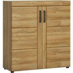 Furniture To Go Cortina 2 Door Shoe Cabinet Oak The Home and Office Stores 3
