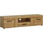 Furniture To Go Cortina 2 Door 1 Drawer Wide TV Cabinet Oak The Home and Office Stores