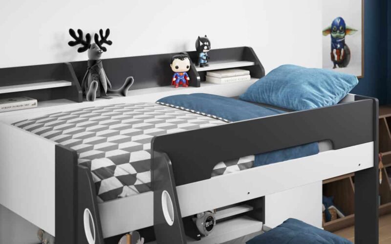 Flair Furnishings Flick Triple Bunk Bed Grey The Home and Office Stores