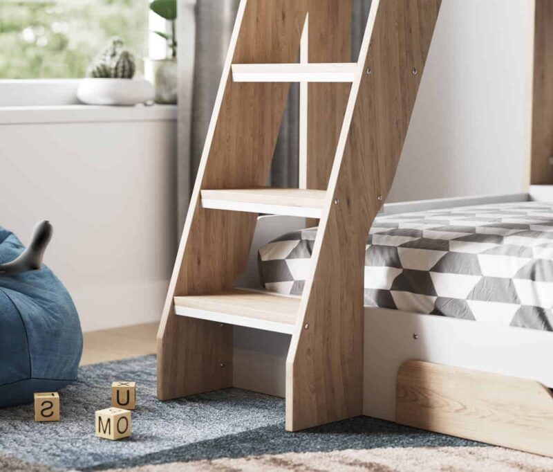 Flair Furnishings Flick Triple Bunk Bed Oak The Home and Office Stores