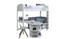 Kids Avenue Noah D High Sleeper Bed with Silver Cushions The Home and Office Stores