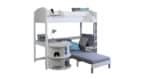Kids Avenue Noah D High Sleeper Bed with Silver Cushions The Home and Office Stores