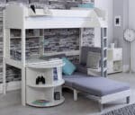 Kids Avenue Noah E High Sleeper Bed with Silver Cushions The Home and Office Stores