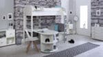 Kids Avenue Noah E High Sleeper Bed with Silver Cushions The Home and Office Stores