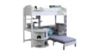 Kids Avenue Noah E High Sleeper Bed with Silver Cushions The Home and Office Stores