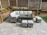 Signature Weave Edwina special grey weave corner sofa set