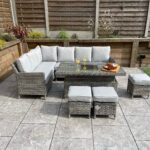 Signature Weave Edwina Special Grey Weave Corner Sofa Set