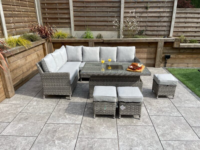 Signature Weave Edwina special grey weave corner sofa set