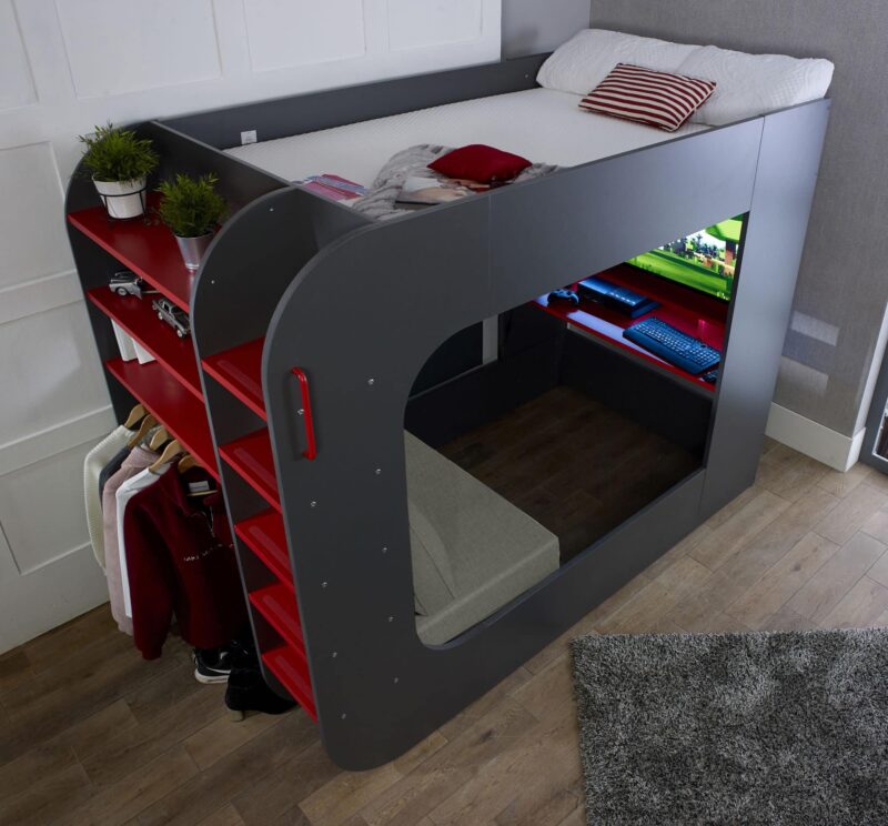 Trasman Podbed 2 High Sleeper Gaming Bed The Home and Office Stores