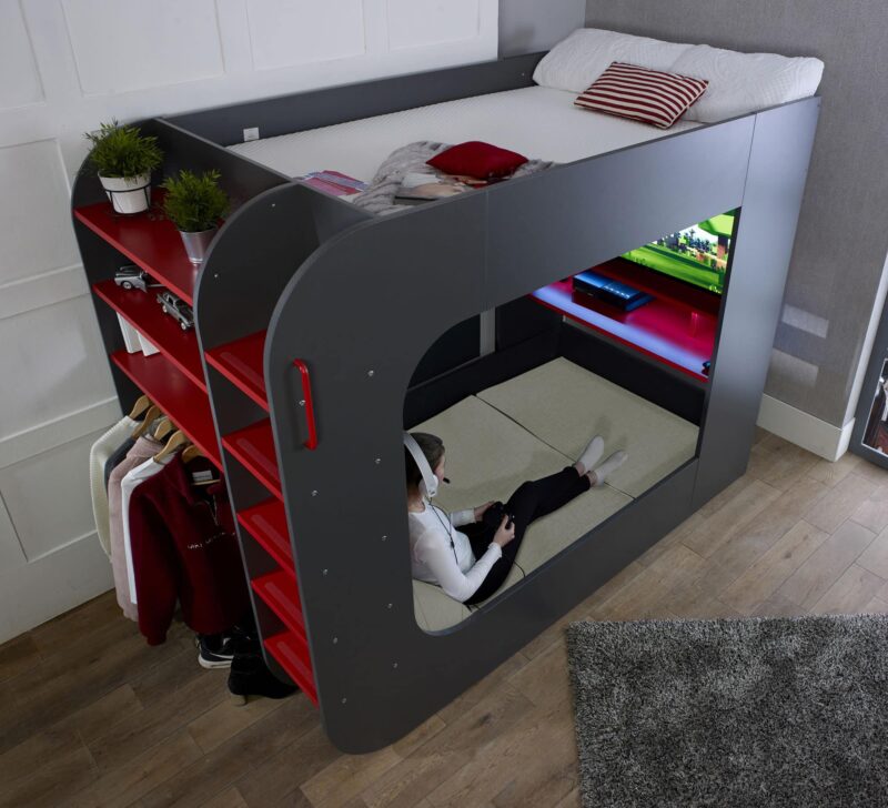 Trasman Podbed 2 High Sleeper Gaming Bed The Home and Office Stores