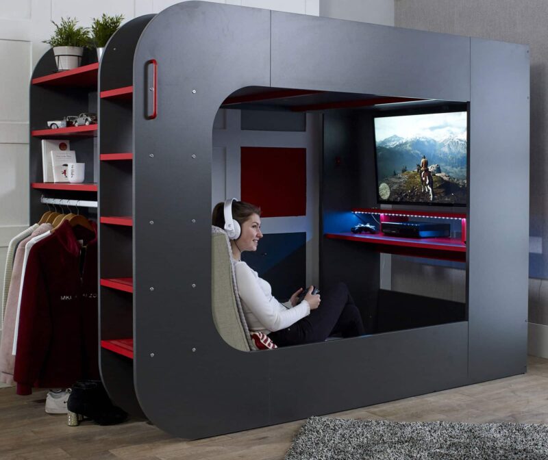 Trasman Podbed 2 High Sleeper Gaming Bed The Home and Office Stores