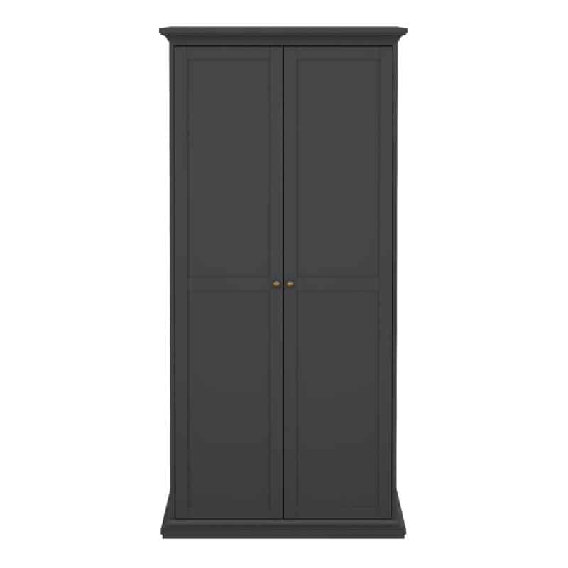 Furniture To Go Paris 2 Door Wardrobe Matt Grey The Home and Office Stores
