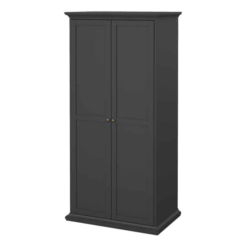 Furniture To Go Paris 2 Door Wardrobe Matt Grey The Home and Office Stores
