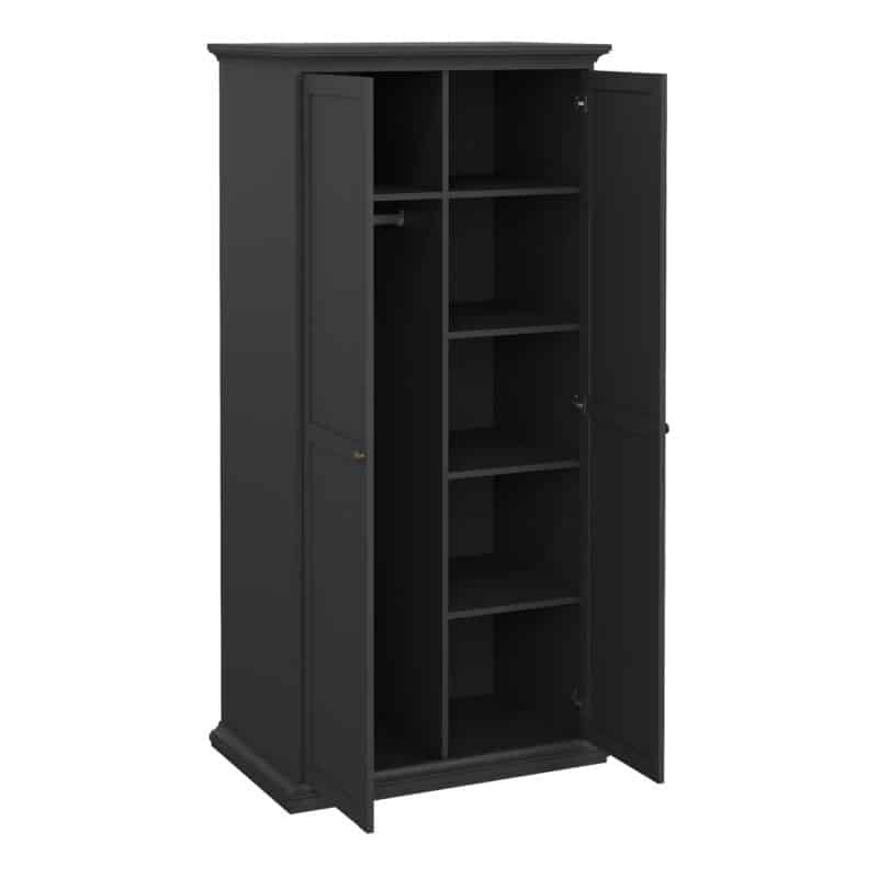 Furniture To Go Paris 2 Door Wardrobe Matt Grey The Home and Office Stores