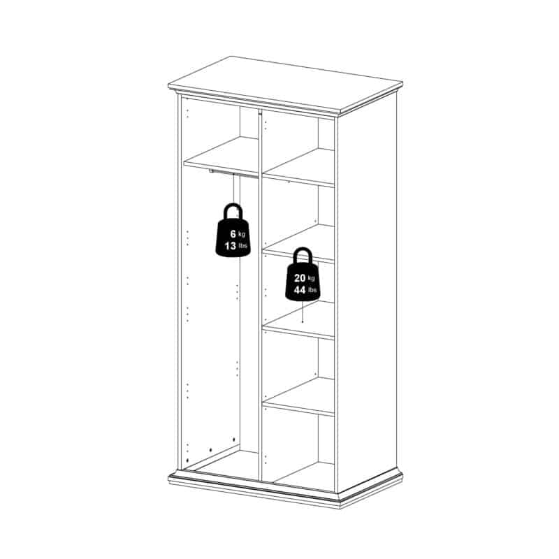 Furniture To Go Paris 2 Door Wardrobe Matt Grey The Home and Office Stores